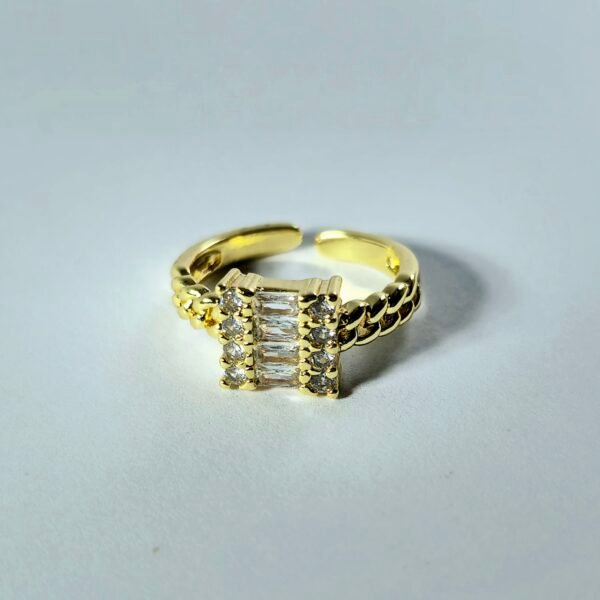 Royal Baguette Charm Ring – A Statement of Luxury and Elegance (j14.5)