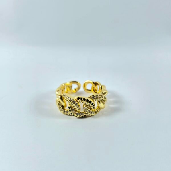Luxurious Gold-Plated Cuban Link Ring – Bold & Timeless