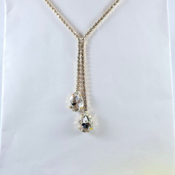 Sparkling Water Droplet crystal Pendant Necklace for women